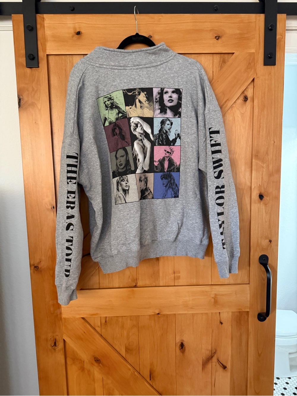 ERAS TOUR Taylor Swift Gray Graphic Crewneck Sweater